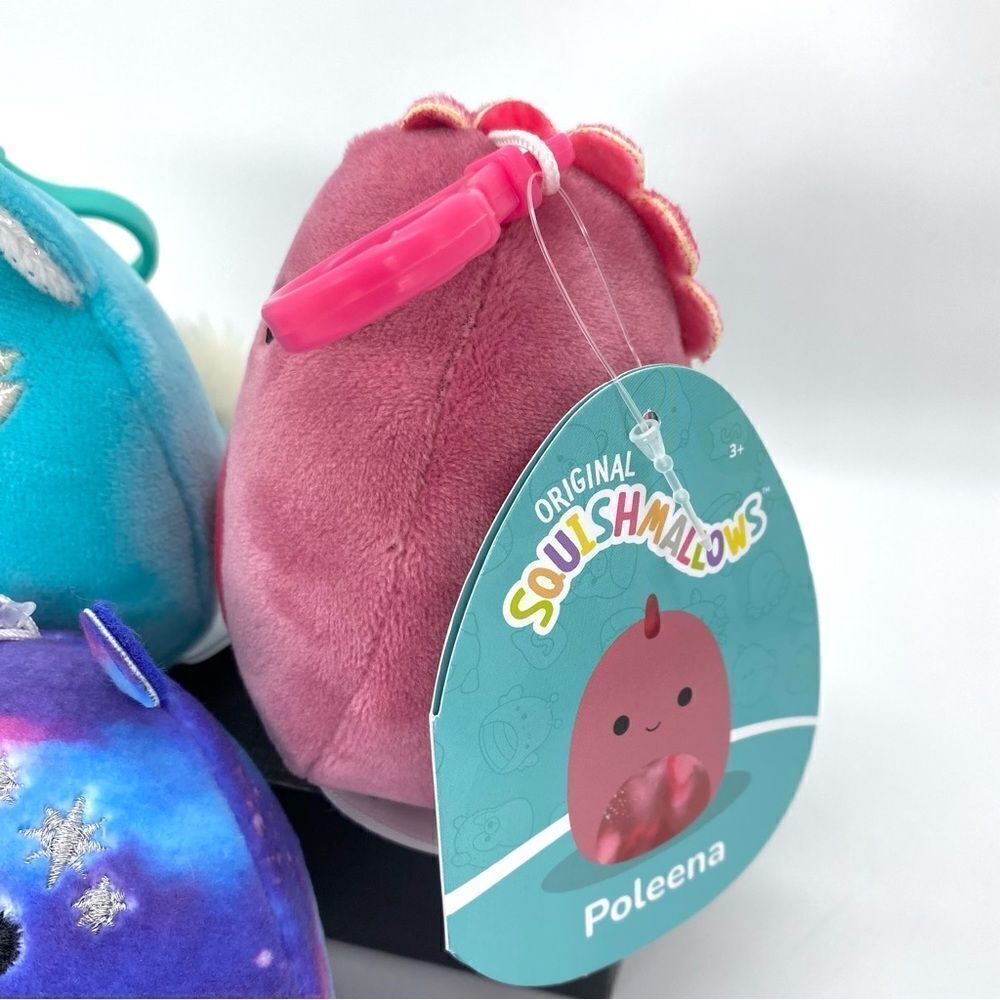 NWT Squishmallow Clip Dabney, Piaxa, and Poleena Plush Lot - Picture 8 of 9